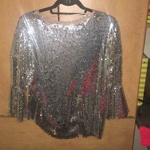 ZARA sequins off the shoulder top